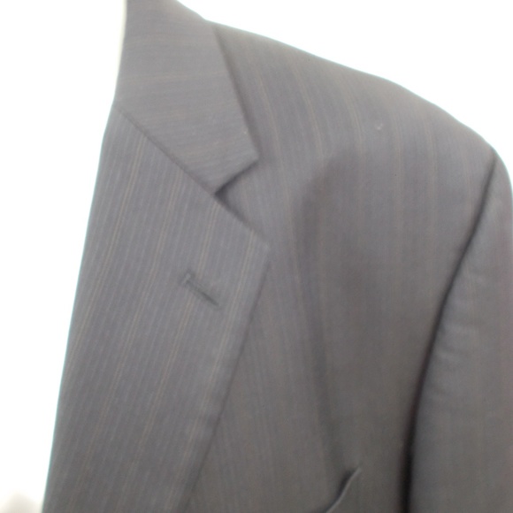 Adolfo International Men's 100% Wool Dark Blue 2 Button Blazer Jacket 46… - Picture 8 of 8